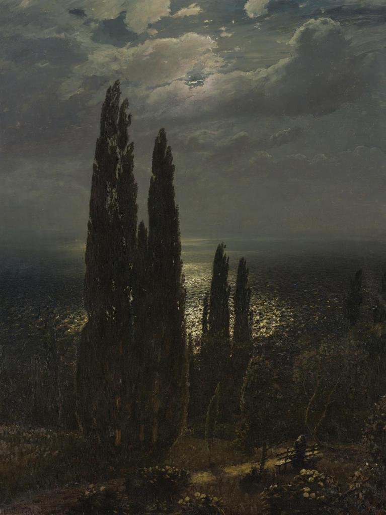 poboh:  Night on the south shore, Nikolay Nikanorovich Dubovskoy. Russian (1859 -