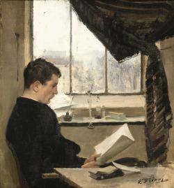 Laclefdescoeurs: Self-Portrait Reading In The Studio, Also Known As The Student,