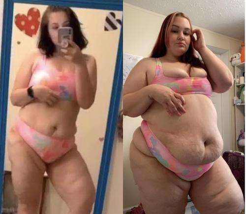 ssbbwchan:    NannyNarwhal on RedditA feedee success story: 140 lbs gained in just 2 years! And she wants to gain at least 80 more!