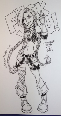 Callmepo:  Inktober Day 20 - Jinx  I Really Liked The Pencils On This One So I Didn’t