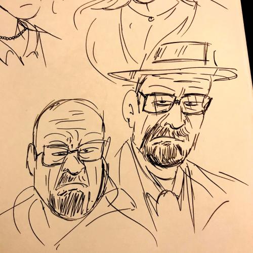 dampowl:Breaking Bad sketches! (And a little Ace.)