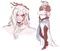 kelbremdusk: Ycellin - Orc-Elf Druid soft,