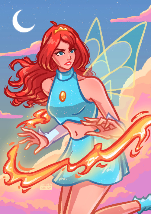 samarasketch: The Fire Fairy  Winx Club was a huge part of my childhood (and maybe a more-than-