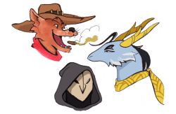 three-legged-cow: Anyways here’s some Overwatch furries cause theres nothing more fun to draw