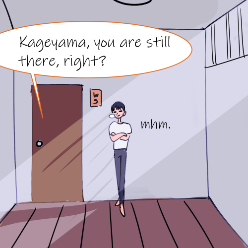 Hinata and Kageyama. Sometime around Tokyo training camp arc