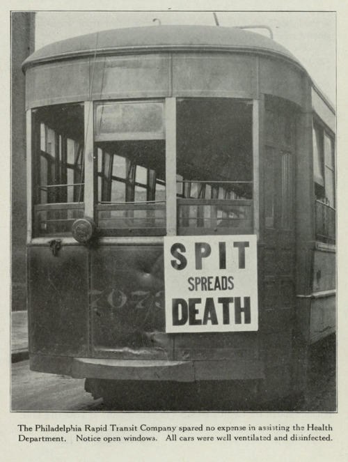 c86:Spit Spreads DeathAn anti-spitting sign posted on a streetcar in Philadelphia, October 1918