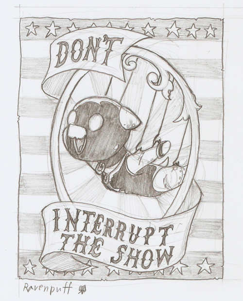 Pin Cushion got hooked in to participate in today’s Cirkus month daily doodle, and good advice poste