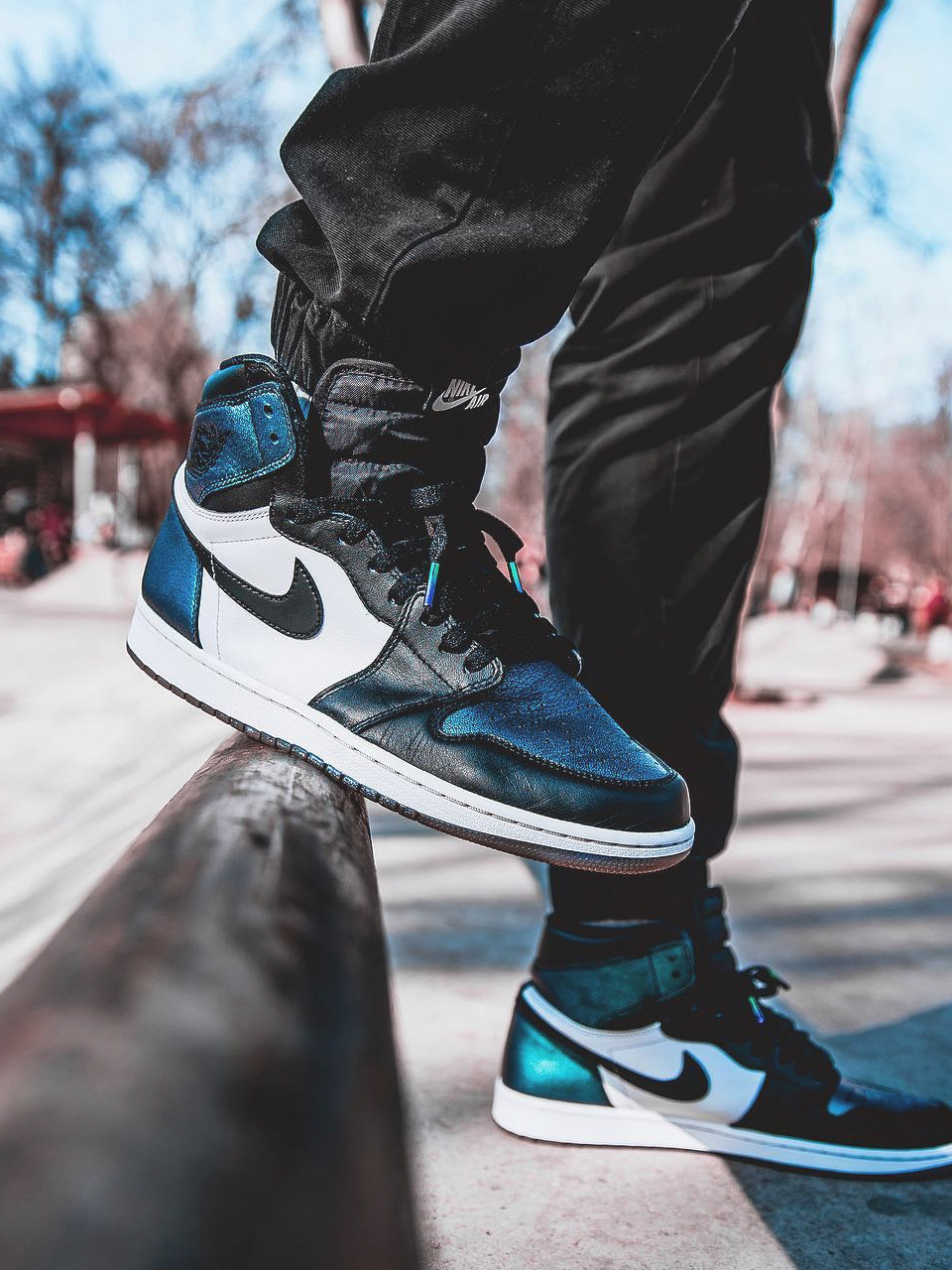 jordan 1 chameleon on feet