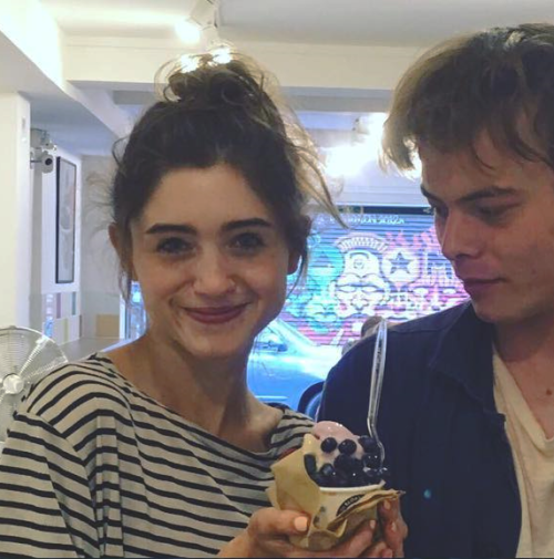 nance-byers:youffievalentine:#so yes -she wears his clotheslook at these nerds omg