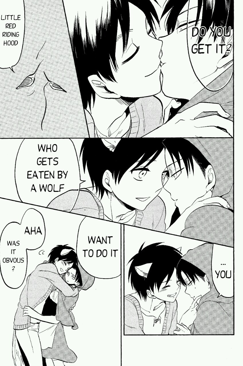 hardcoreyaoilover:  Eren topping a crossdressing Levi. Yum &lt;3 Read the whole
