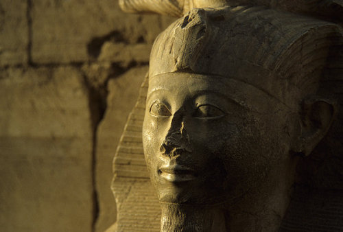 egypt-museum:Statue of King Amenhotep IIDetail from a statue of Amenhotep II (r. ca. 1427-1401 