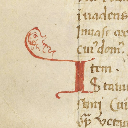 The scribe of Ms. Codex 50 is a real pro at decorating letters in unexpected ways! Here are two face