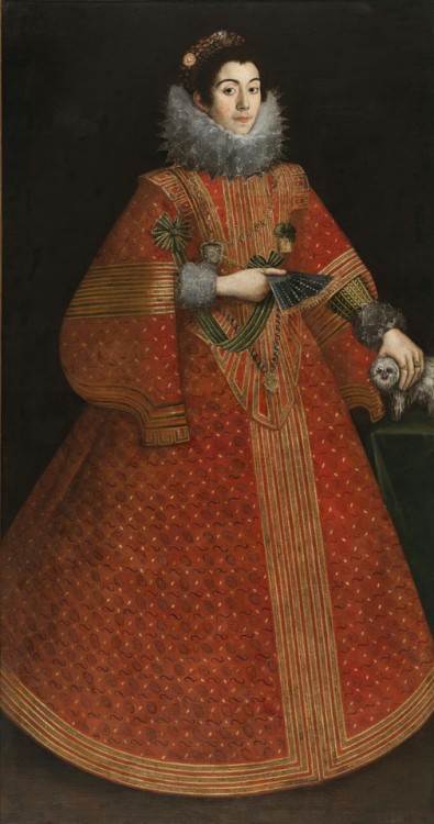 Portrait of a lady by an anonymous Spanish panitert, 1620-40