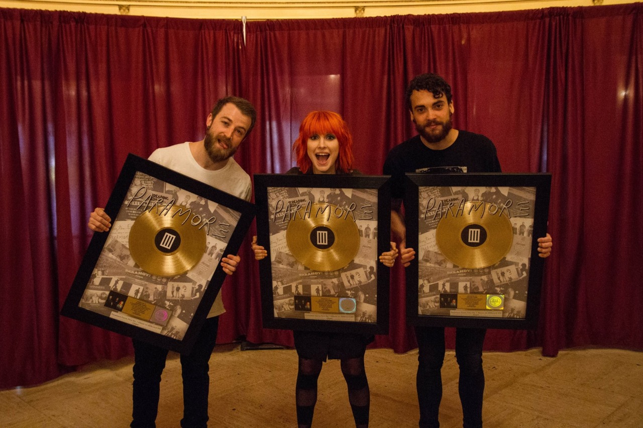 paramoreupdates:  More photos from Paramore’s Self-Titled Gold Plaque PresentationPhotos