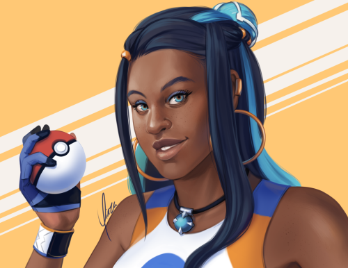 Pokemon gym leader Nessa for this month’s Patreon portrait!