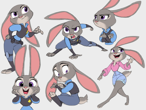 hotwildehopps: nekomimiranger: shira-hedgie:Judy Hopps sketches !  Awesome! I’m in love with a bun! 