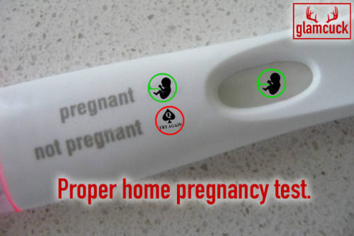 Proper home pregnancy test.
