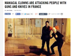 Irishmythology: For Sixpenceee “This Weekend, 14 Teenage Attack Clowns Were Arrested