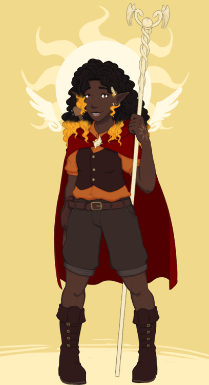 I did a quick redesign of my divine soul sorcerer Maraevas!She’s the best healer around and she love