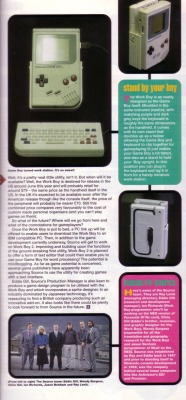 isquirtmilkfrommyeye:  Here’s one that you’ve probably never heard of before. Featured in Volume 36 (May 1992) of Nintendo Power Magazine, this is the “Work Boy”.   The Work Boy turns your original Gameboy into a little work station by loading