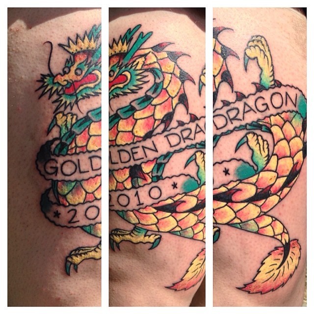 Sailor Jerry Dragon Tattoo Flash  KYSA ink design tattoo  Dragon tattoo  flash Sailor jerry tattoos Tattoo museum