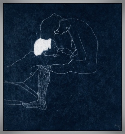 art-mysecondname: Egon Schiele - Les amants 1909