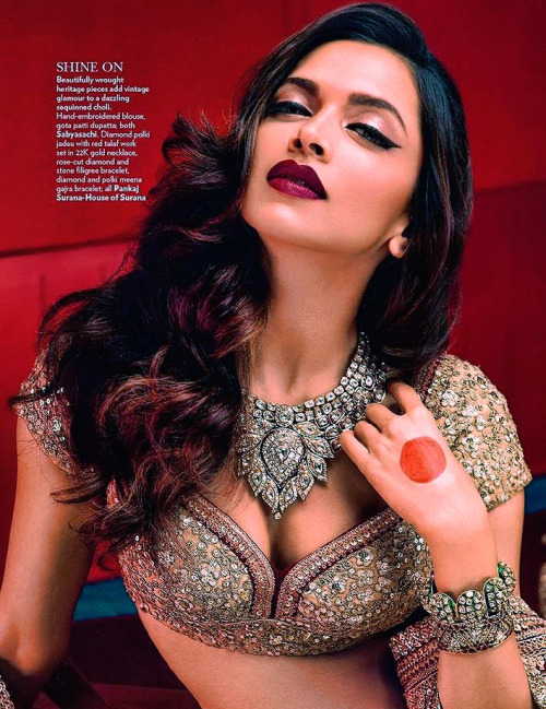 confessionsofabollywoodgirl: Deepika Padukone in Vogue India May 2014 Issue  Photographer: Mazen Abusrour Styled by: Anaita Shroff Adajania Make-up Artist: Anil Chinnappa Hair Stylist: Gabriel Georgiou  