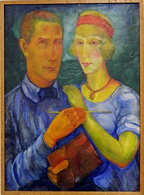 Viktor Palmov (Russian/Ukrainian, 1888-1929)Self-portrait with the wife