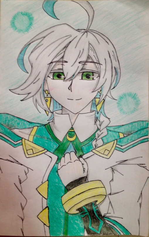 Two Versions Of My Drawing Of Ainchase Ishmael Or Simply Known As "Ain".