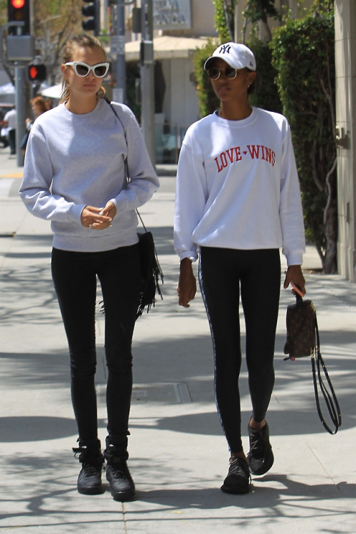 Josephine & Jasmine spotted out for lunch at Villa Blanca in Beverly Hills - April 24th, 2018.