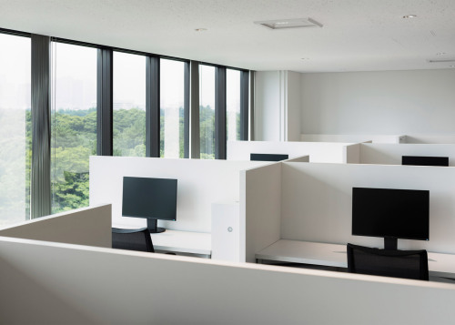 {Working inspiration from Nendo. Great sightlines and vistas, and a smart use of mirrors. Plus the N