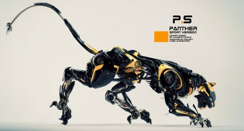 cyberclays:  Futuristic Panther - by Vladislav Ociacia 