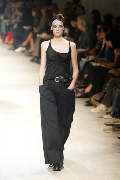 lacollectionneuse: ワイズ Y’s Yohji Yamamoto see attached label キャミソール ニット ギャザー シルク 絹 リネン混 麻 3 黒 ブラック レ