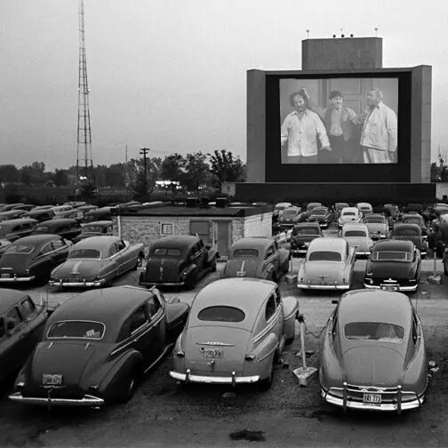 thepastprotracted:  1943 drive-in movie