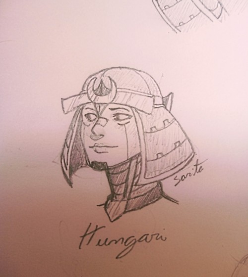 Did This Drawing Of That Samurai In The Left Side Because I Found Him Cool! Gonna Call Him Hungari!