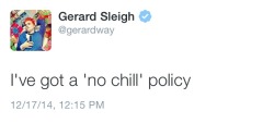 fauxhawks:  Gerard Way’s “no chill” policy 