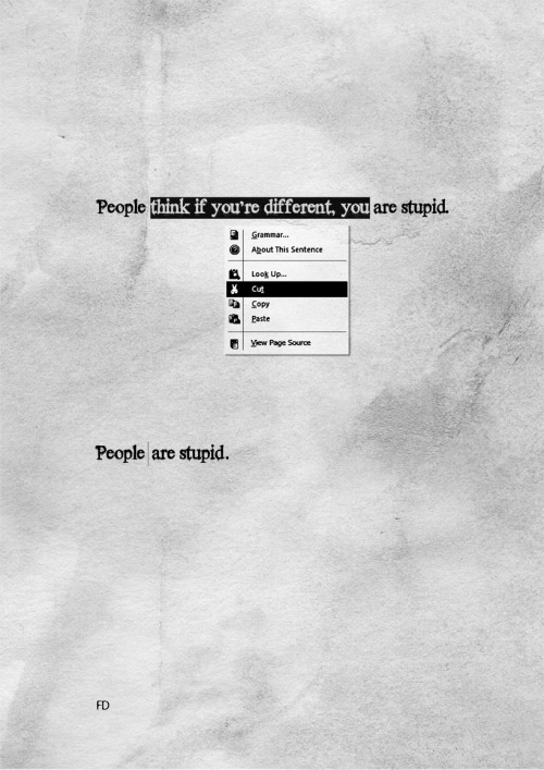 People are stupid. Fariedesign | Society6 | Facebook