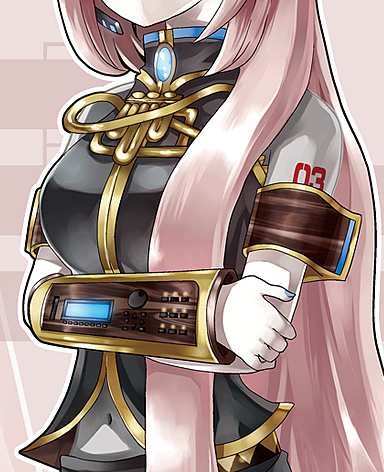 finenuts:  The design of Megurine Luka’s control panel on her right arm is based