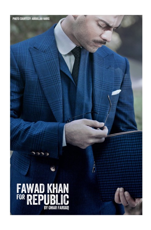 allthingspakistanicelebs:Fawad Khan for Republic by Omar Farooq.