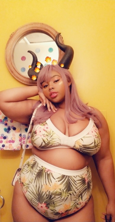 softnbratty: Beach body ready ⛱ Swimsuit: F21 (Doubt they still sell it) Horns: Hottopic (Maleficent