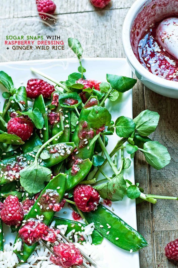 beautifulpicturesofhealthyfood:  Watercress + Sugar Snaps Peas with Raspberry Sesame