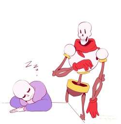 the-rag-tag-earl:  Papyrus putting sans in