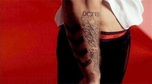 thedailypayne:Liam’s tattoos in his Hugo Campaign 