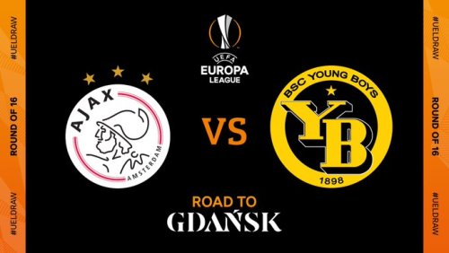 UEFA EUROPA LEAGUE ROUND OF 16 DRAW Ajax vs Young BoysDynamo Kiev vs VillarrealAS Roma vs ShakhtarOl