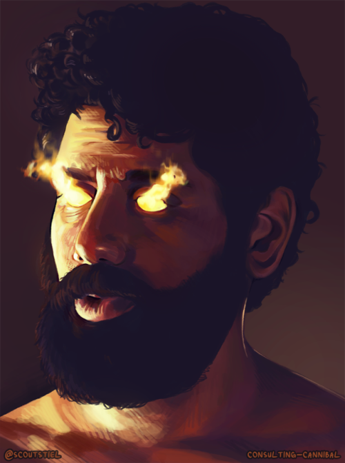 consulting-cannibal:  FORGOT TO MENTION THAT I FINISHED ANOTHER AMERICAN GODS PORTRAIT! i still wanna do AT LEAST 10 of these, but they’ll take some time. but for now, enjoy some ifrit   [MAD SWEENEY] [MR. NANCY] [MEDIA] [SHADOW MOON]