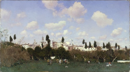 Martín Rico y Ortega - La Huerta del Retiro, Seville - 1875