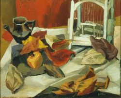 poboh:Gabbia bianca e foglie / White cage and leaves, 1940-1941, Renato Guttuso. (1911 - 1987)