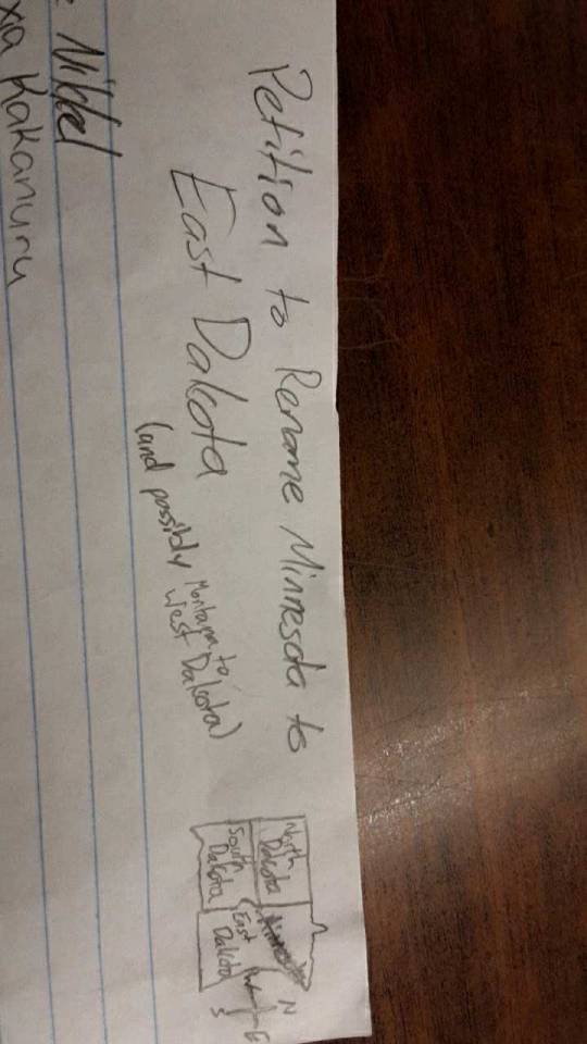 My Friend Has Started A Petition To Change The Name Of Minnesota To East Dakota.