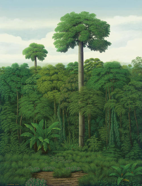 Isak Santana (Panamanian, b. 1962), Vegetación con cuipo, 2007. Acrylic on canvas, 129.5 x 10