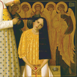 welovepaintings:Andrew Remnev“My paintings are distinguished by attention to detail and meticulous decorating a conditional Russian style. Other works are written in a different, more symbolic way. However, they have in common with the first accented